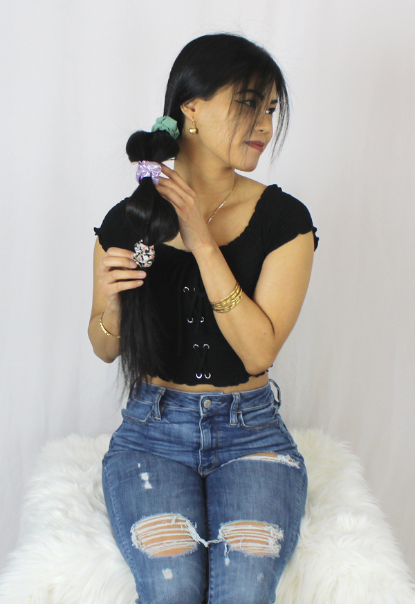 floral scrunchie set